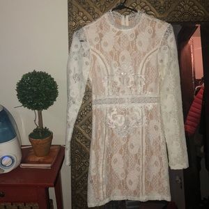 White lace mini sexy dress Charlotte Russe small